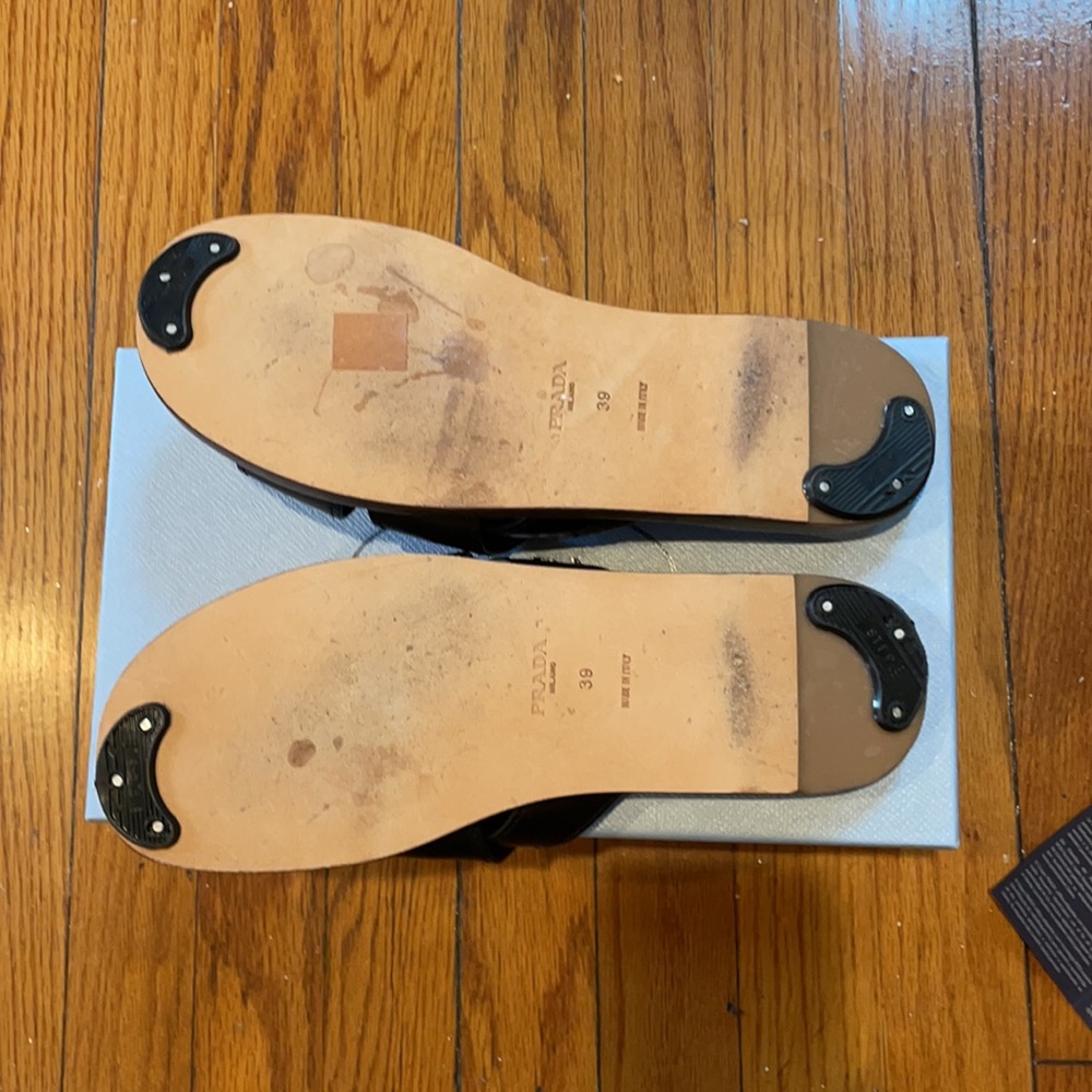 Womens Prada Black Sandals - Picture 3 of 10
